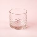 Clear Glass Diamond Candle Jar - 2 Jars