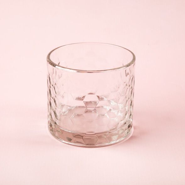 Clear Glass Diamond Candle Jar