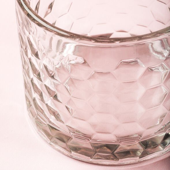 Clear Glass Diamond Candle Jar