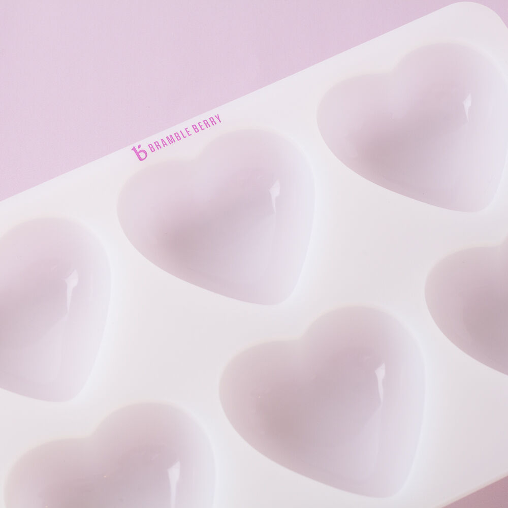 8 Cavities Sweet Heart Silicone Soap Mold Heart Soap Mold Silicone