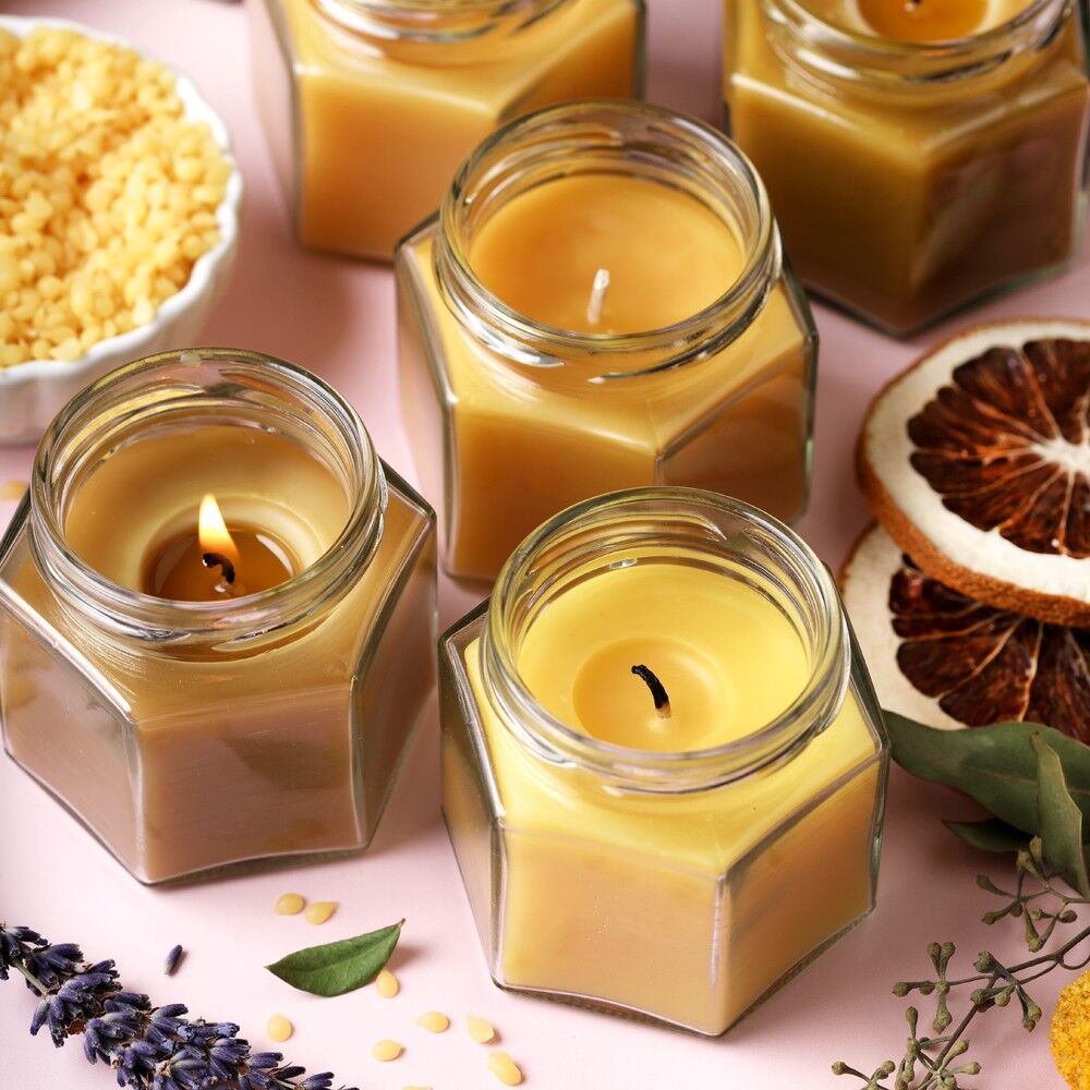 DIY Beeswax Essential Oil Candles - A Nod to Navy  Homemade scented candles,  Candle scents recipes, Oil candles