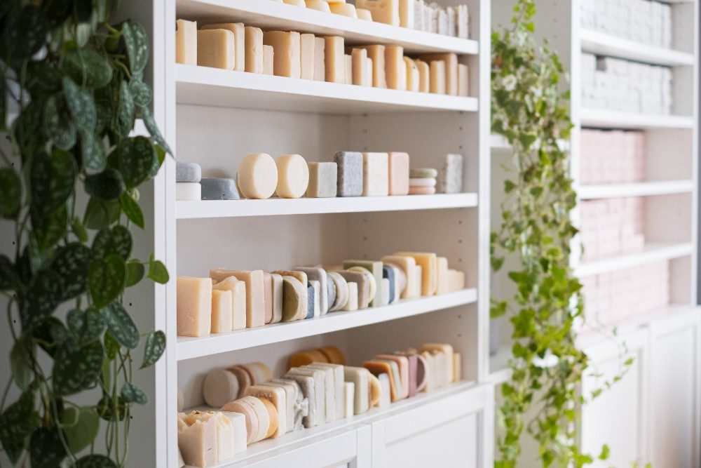 soap shelves by bottega zero waste